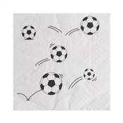 Serviette papier jetable 3 pli football (20 pices)