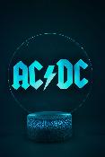 Lampe 3d personnalisée à led - Musique ACDC