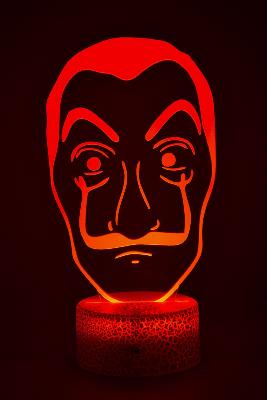 Lampe 3d personnalisée à led - La casa de papel | Veilleuse Enfant, Décoration Chambre, Cadeau Personnalisé Anniversaire et Noël