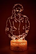 Lampe de chevet LED 3D - Chanteur Michael Jackson  | Veilleuse , Dcoration Chambre, Cadeau Personnalis Anniversaire et Nol