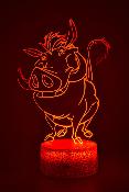 Lampe 3d personnalisée à led - Disney Pumba