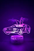 Lampe 3d personnalisée à led - Voiture retour vers le futur Delorean| Veilleuse Enfant, Décoration Chambre, Cadeau Personnalisé Anniversaire et Noël
