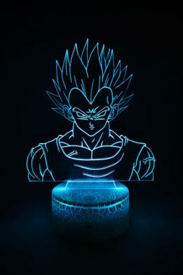 Lampe 3d personnalisée à led - Dragon Ball Z Vegeta