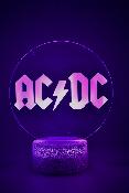 Lampe 3d personnalise  led - Rock Musique ACDC | Veilleuse Enfant, Dcoration Chambre, Cadeau Personnalis Anniversaire et Nol