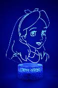 Lampe 3d personnalisée à led - Disney Alice au pays des merveilles | Veilleuse Enfant Magique, Décoration Chambre, Cadeau Personnalisé