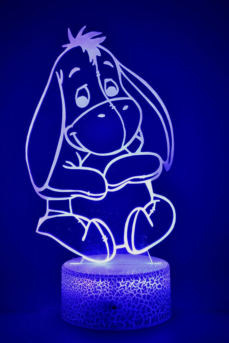 Lampe LED 3D Personnalisée Bourriquet de Disney