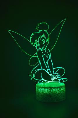 Lampe 3d personnalisée à led - Disney Féé Clochette