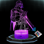 Lampe 3d personnalise  led - Star Wars Dark Vador | Veilleuse Enfant, Dcoration Chambre, Cadeau Personnalis Anniversaire et Nol