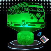 Lampe de chevet LED 3D - Camion Van | Veilleuse, Dcoration Maison, Cadeau Personnalis Anniversaire et Nol