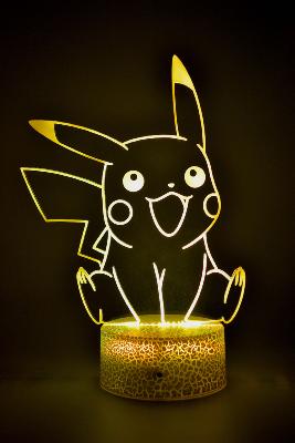 Lampe 3d personnalisée à led - Pokémon Pikachu