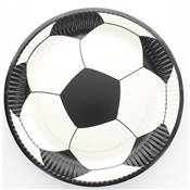 Assiette jetable carton 23 cm football (10 pices)