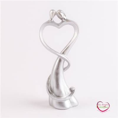 Figurine piéce montée couple de marié stylisé 19 cm