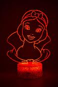 Lampe 3d personnalisée à led - Disney Princesse Blanche Neige