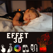 Lampe 3d personnalisée à led - Spider Man | Veilleuse Enfant, Décoration Chambre, Cadeau Personnalisé Anniversaire et Noël