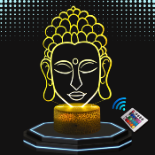 Lampe de chevet LED 3D - Bouddha  | Veilleuse Enfant, Décoration Chambre, Cadeau Personnalisé Anniversaire et Noël