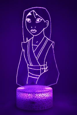 Lampe 3d personnalisée à led - Disney Mulan