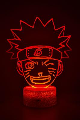 Lampe 3d personnalisée à led - Manga Naruto | Veilleuse Enfant, Décoration Chambre, Cadeau Personnalisé Anniversaire et Noël