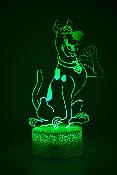 Lampe de chevet LED 3D - Animal Chien Scooby Doo  | Veilleuse Enfant, Décoration Chambre, Cadeau Personnalisé Anniversaire et Noël