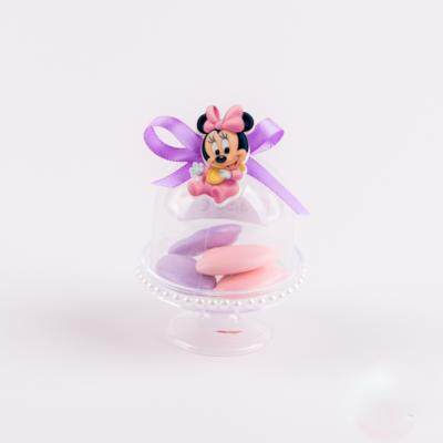 boite à dragées Minnie Disney sur cloche en plexiglas