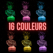 Lampe 3d personnalisée à led - Manga Dragon Ball Z Sangoku | Veilleuse Enfant, Décoration Chambre, Cadeau manga et animé Anniversaire et Noël