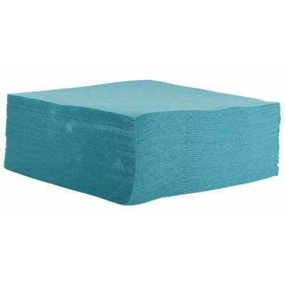 Serviette papier jetable 2 pli turquoise (40 pièces)