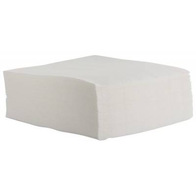 Serviette papier jetable 2 pli blanche (40 pièces)