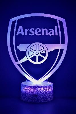 Lampe 3d personnalisée à led - Football Arsenal | Veilleuse Enfant, Décoration Chambre, Cadeau Personnalisé Anniversaire et Noël