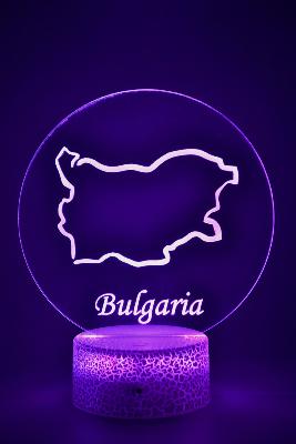Lampe 3d personnalisée à led - Pays Bulgarie | Veilleuse, Décoration Maison, Cadeau Personnalisé Anniversaire et Noël