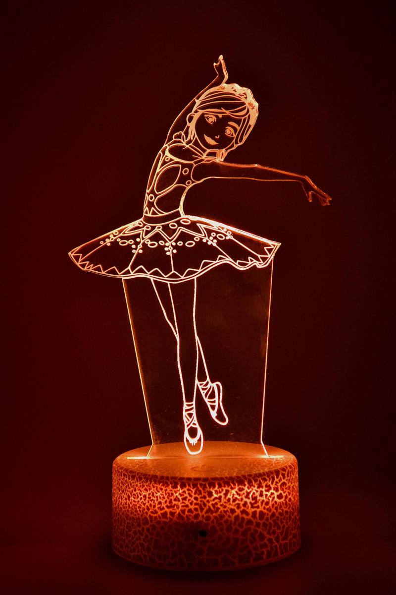 lampe lumineuse 3 d personnalisée à led danseuse ballerine