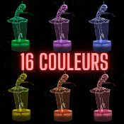Lampe de chevet LED 3D - Danseuse ballerine  | Veilleuse Enfant, Décoration Chambre, Cadeau Personnalisé Anniversaire et Noël