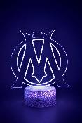 Lampe 3d personnalisée à led - Olympique de Marseille | Veilleuse Football, Décoration Chambre Supporter, Cadeau OM