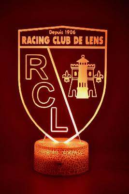 Lampe 3d personnalisée à led - Football Lens | Veilleuse Enfant, Décoration Chambre, Cadeau Personnalisé Anniversaire et Noël