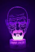 Lampe de chevet LED 3D - Breaking Bad Heisenberg  | Veilleuse, Décoration Chambre, Cadeau Personnalisé Anniversaire et Noël