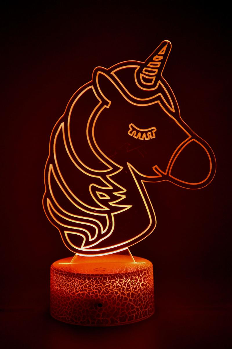 Achat Lampe Licorne 3D - Grand (30cm) en gros