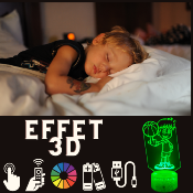 Lampe de chevet LED 3D - Basketteur| Veilleuse Enfant Magique, Décoration Chambre, Cadeau Personnalisé