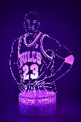 Lampe de chevet LED 3D - Basket Ball M Jordan  | Veilleuse Enfant, Décoration Chambre, Cadeau Personnalisé Anniversaire et Noël
