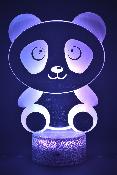 Lampe de chevet LED 3D - Animal Panda | Veilleuse Enfant, Dcoration Chambre, Cadeau Personnalis Anniversaire et Nol