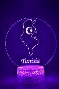 Lampe 3d personnalise  led - Pays Tunisie | Veilleuse, Dcoration Maison, Cadeau Personnalis Anniversaire et Nol