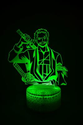 Lampe 3d personnalisée à led - One Pièce Zoro