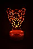 Lampe de chevet LED 3D - Animal Panthre  | Veilleuse Enfant, Dcoration Chambre, Cadeau Personnalis Anniversaire et Nol