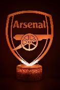 Lampe 3d personnalisée à led - Football Arsenal | Veilleuse Enfant, Décoration Chambre, Cadeau Personnalisé Anniversaire et Noël