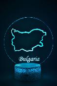 Lampe 3d personnalisée à led - Pays Bulgarie