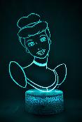 Lampe 3d personnalisée à led - Disney Cendrillon | Veilleuse Enfant Magique, Décoration Chambre, Cadeau Personnalisé