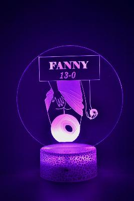 Lampe 3d personnalisée à led - Marseille pétanque fanny