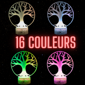 Lampe de chevet LED 3D - Arbre de vie  | Veilleuse Enfant, Décoration Chambre, Cadeau Personnalisé Anniversaire et Noël