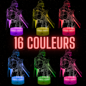 Lampe 3d personnalisée à led - Star Wars Dark Vador | Veilleuse Enfant, Décoration Chambre, Cadeau Personnalisé Anniversaire et Noël