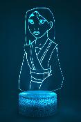 Lampe 3d personnalisée à led - Disney Mulan