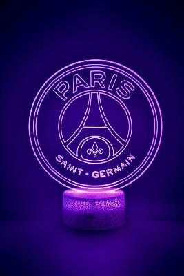 Lampe 3d personnalisée à led - Football Paris St Germain | Veilleuse Enfant, Décoration Chambre, Cadeau Personnalisé Anniversaire et Noël